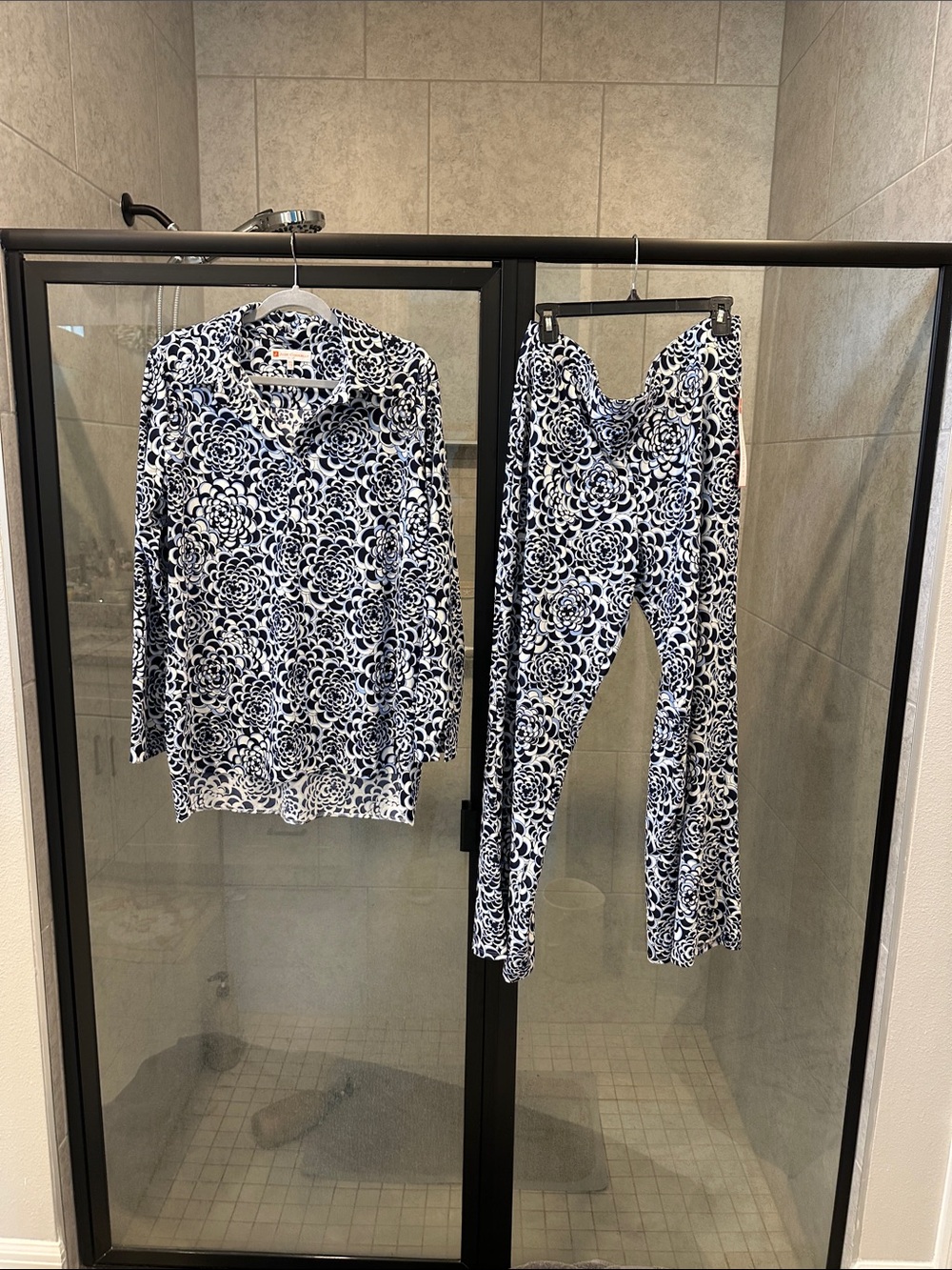 Jude Connally Black & White Floral Boot-Cut Pants